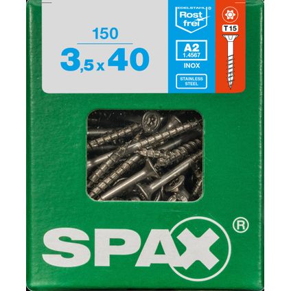 Spax universeelschroef T-Star + A2 inox 40x3,5mm 150 st