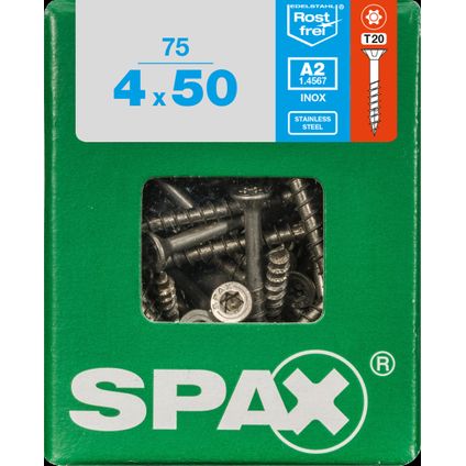 Spax universeelschroef T-Star + A2 inox 50x4mm 75 st