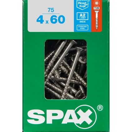 Spax universeelschroef T-Star + A2 inox 60x4mm 75 st