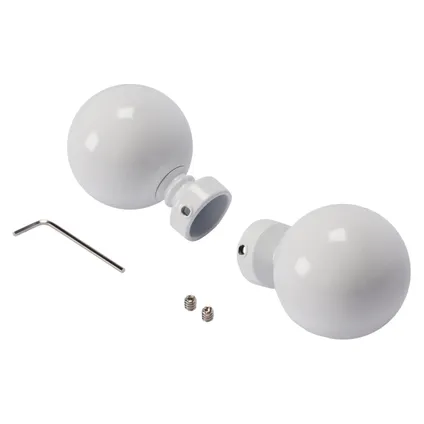 Embout Decomode Bulb blanc brillant 20mm - 2 pièces 2