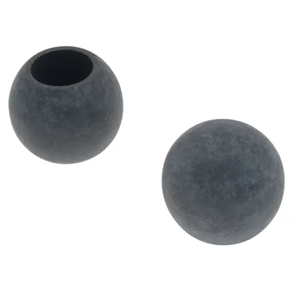 Decomode gordijnknop sphere grijs - 2 stuks 2