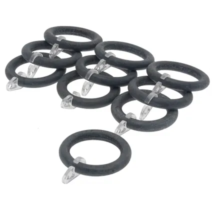 DecoMode gordijn ringen grijs 28mm - 10 stuks 2