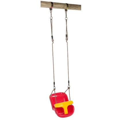 Siège de balançoire pour bébé SwingKing rouge / jaune 2