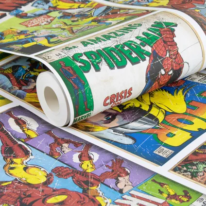 Papier peint Disney Marvel Action heroes multicolore 4