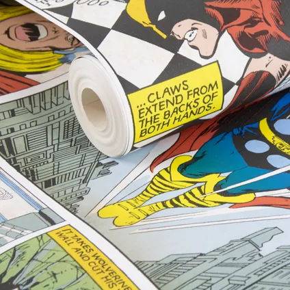 Disney papierbehang Marvel Comic strip meerkleurig 2