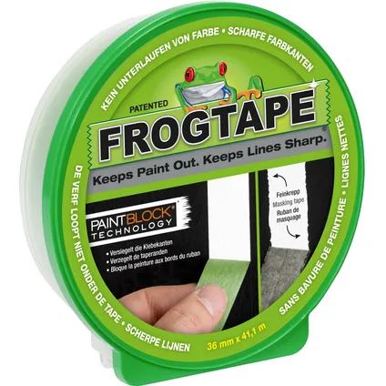 Ruban de peintre Frogtape Multi-Surface 41,1m x 36mm vert avec technologie PointBlock 2