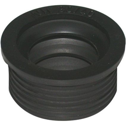 Sencys overgangsstuk rubber 40x32mm zwart