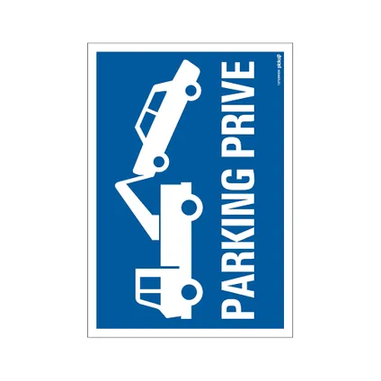 Plaque de signalisation Pickup 'Parking privé' 230x330mm