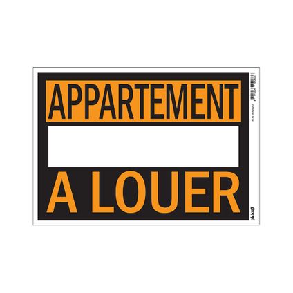 Affiche "Appartement à louer" Pickup 35x25cm PVC