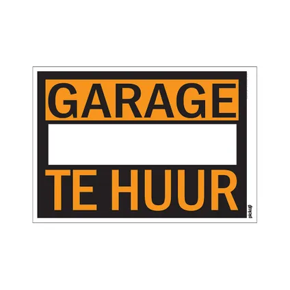 Pickup affiche "Garage te huur" 35x25cm papier