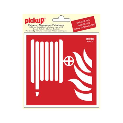 Pickup sticker brandkraan 15x15 rood