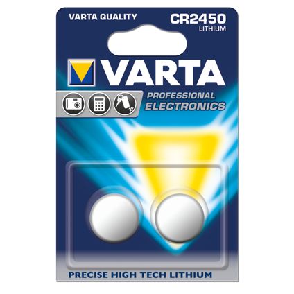 Varta batterij cel CR2450 lithium 3V 2x