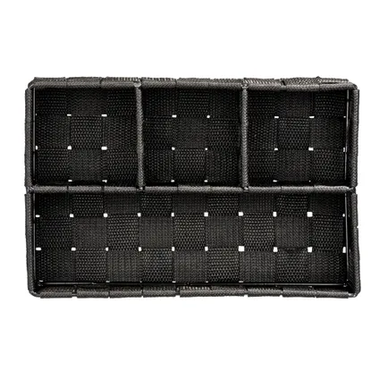 Boîte à compartiments Wenko Adria 4 cases 26xx6,5x17cm noir 2