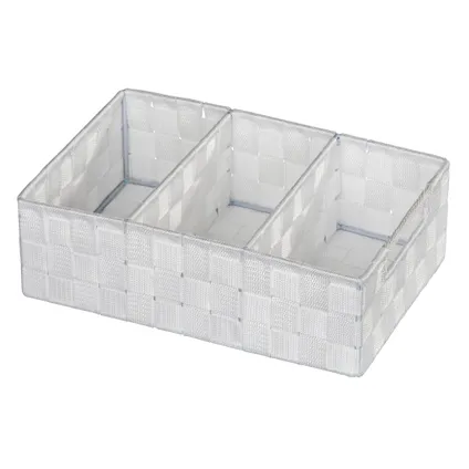 Boîte à compartiments Wenko Adria 3 cases 32x21x10cm blanc