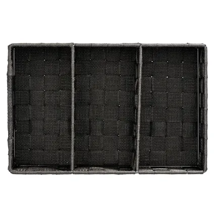 Boîte à compartiments Wenko Adria 3 cases 32x21x10cm noir 2