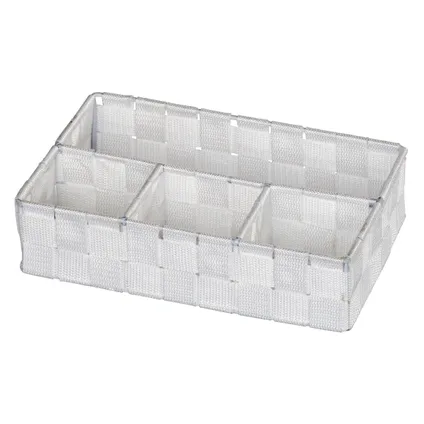 Boîte à compartiments Wenko Adria 4 cases 26x17x6,5cm blanc