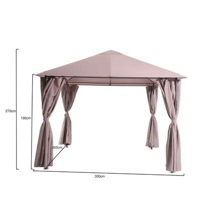 Central Park partytent Panama taupe 3x3m 4