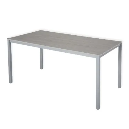 Table de jardin Central Park 'Cordanza' bois-acier gris 145 x 80 cm