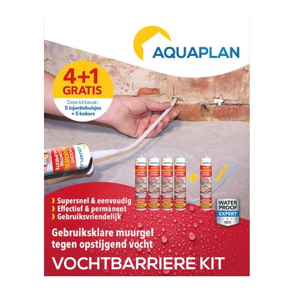 Waterdicht kit Aquaplan 'Vochtbarrière' 310 ml - 5 stuks