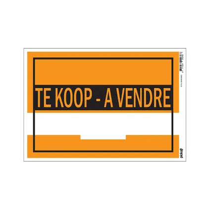 Pickup affiche "A vendre/Te koop" 35x25cm PVC