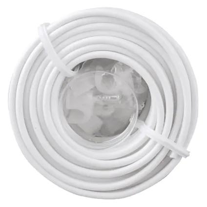 Byron 7200 9m witte deurbel kabel + clips