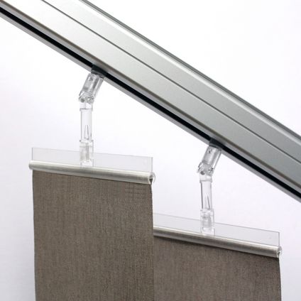Madeco schuine haken voor verticale lamellen transparant 10st.