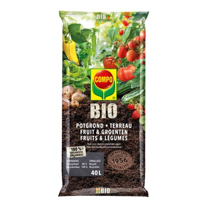 Compo Bio Potgrond Fruit & Groenten 40L