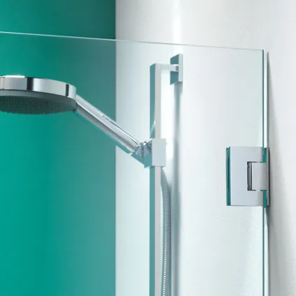 Porte de douche pivotante droite pour angle Sealskin I AM chrome 90cm|8mm verre sécurit transparent anti-calcaire 3