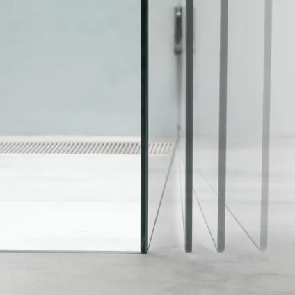 Porte de douche pivotante pour niche Sealskin I AM chrome 80cm|8mm verre sécurit transparent anti-calcaire 4