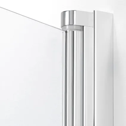 Porte de douche pivotante pour niche Sealskin 105 aluminium argenté poli 90x195cm|6mm verre sécurit transparent 2