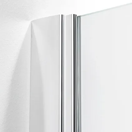 Double portes de douche battantes pour niche Sealskin 105 aluminium argenté poli 100x195cm|6mm verre sécurit transparent 5