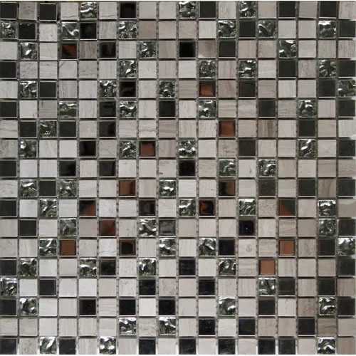 Feuille de mosaïque 'Square' 30 x 30 cm mix mat