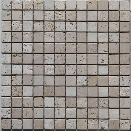 Mozaïektegel Beige Marmer - Natuursteen - Beige - 30x30cm - 1 stuk