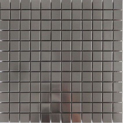 Mozaïektegel Glas Inox - Zilver - 30x30m - 1 stuk