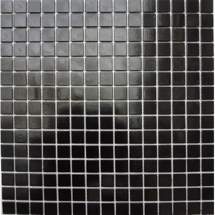 Feuille de mosaïque Longart verre noir 33x33cm
