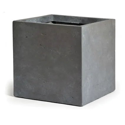 Clayfibre kubus athentiek grijs 23cm
