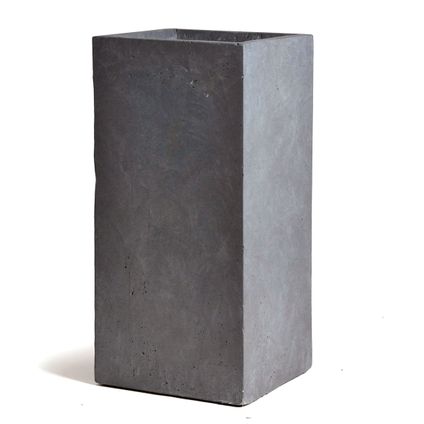 Clayfibre hoge kubus athentiek grijs 23cm