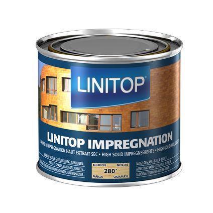 Linitop houtbeits 'Impregnation' kleurloos 280 500ml