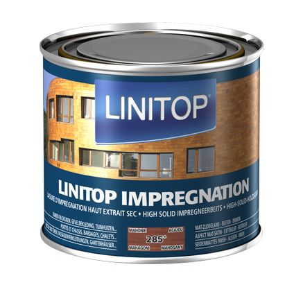 Linitop houtbeits 'Impregnation' mahonie 285 500ml