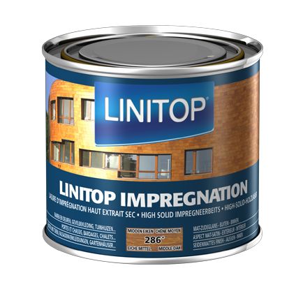 Linitop houtbeits 'Impregnation' midden eik 286 500ml