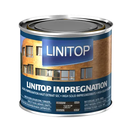 Linitop houtbeits 'Impregnation' ebbenhout 287 500ml