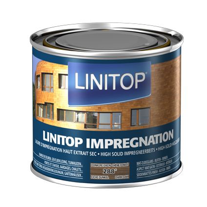 Linitop houtbeits 'Impregnation' donkere eik 288 500ml