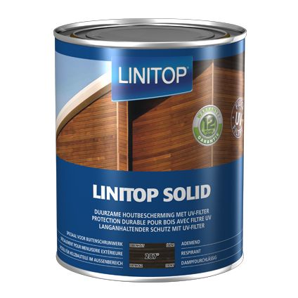 Linitop houtbeits 'Solid' ebbenhout 500ml
