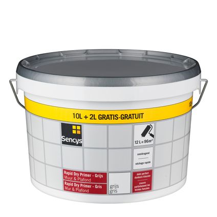 Primer Sencys Rapid Dry Mur & Plafond gris 12L