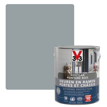 V33 houtlak Deuren & Ramen Extreme Protection steen grijs zijdeglans 2,5L