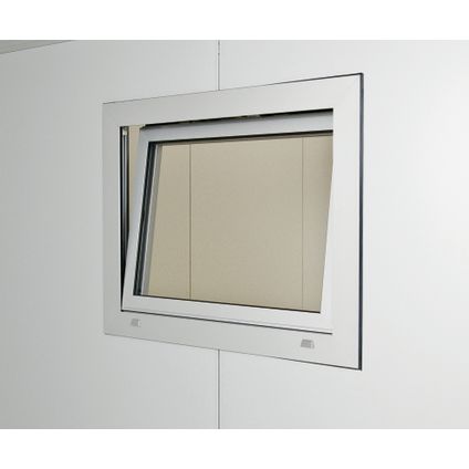 Fenêtre droite Biohort CasaNova argent métallique 83x65cm