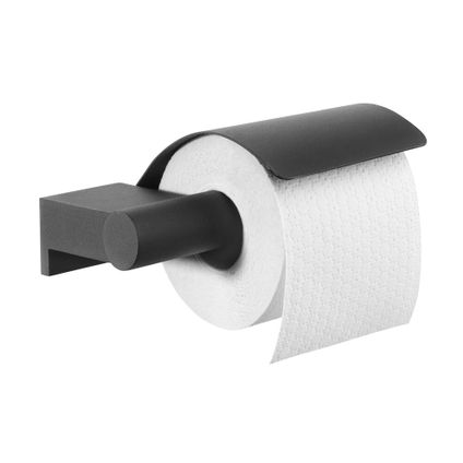 Porte-rouleau de papier toilette avec couvercle Tiger Bold noir