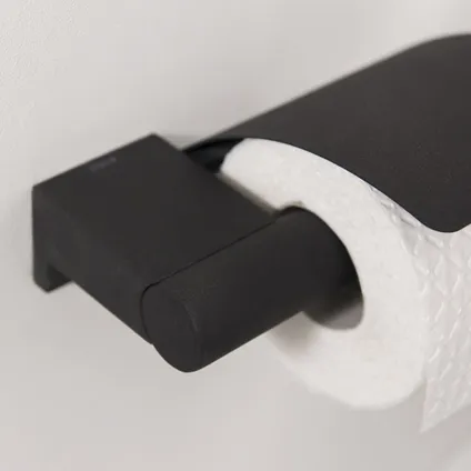Porte-rouleau de papier toilette avec couvercle Tiger Bold noir 6
