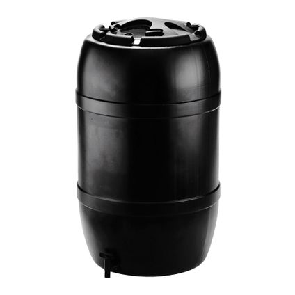 Récupérateur d'eau de pluie HDPE noir 120L 51x51x81cm