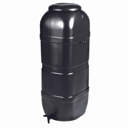 Récupérateur d'eau de pluie en colonne Slimline noir 100L 96x36x32cm